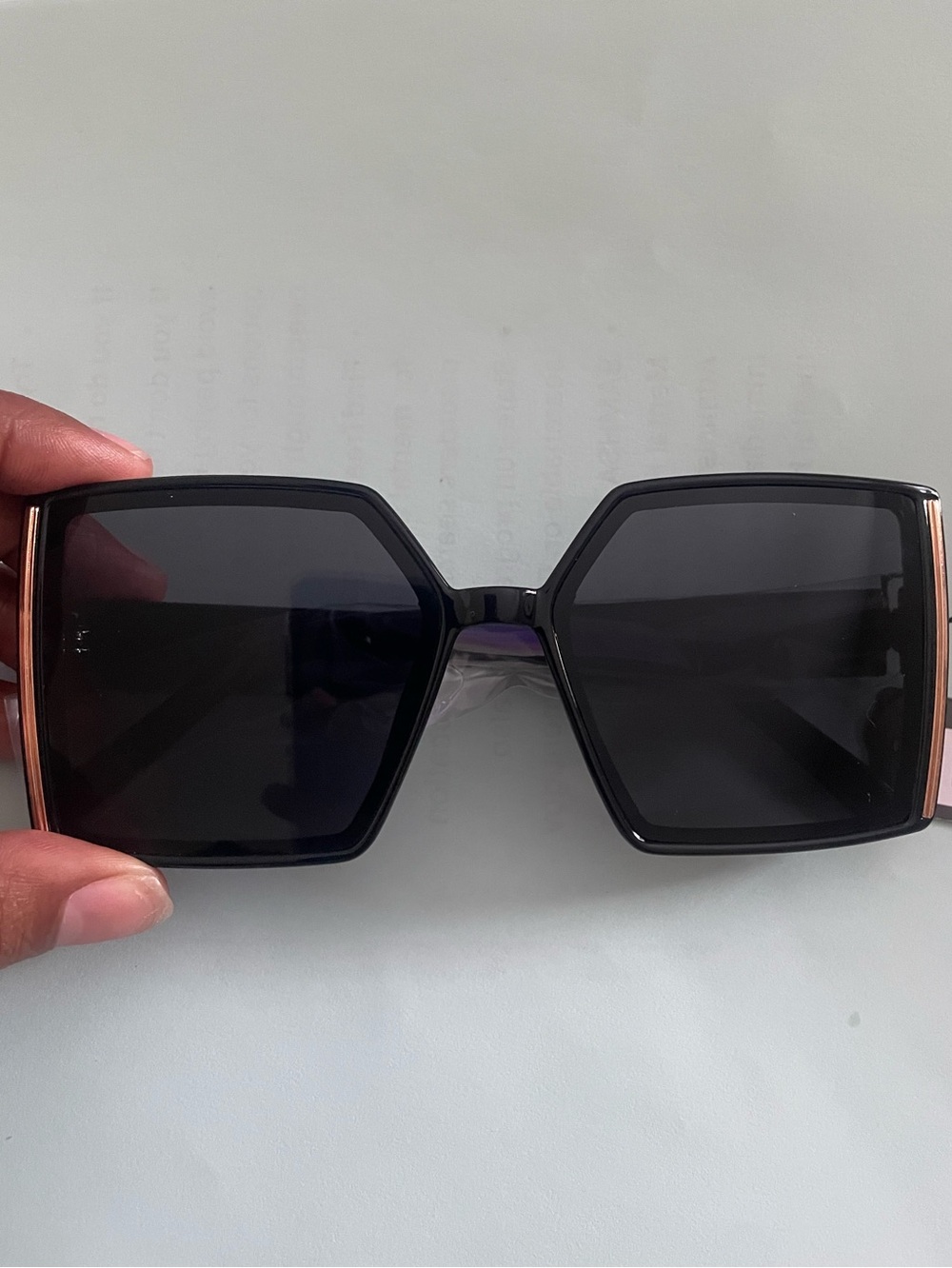 Black Oversized Square Women's Sunglasses - Unbranded